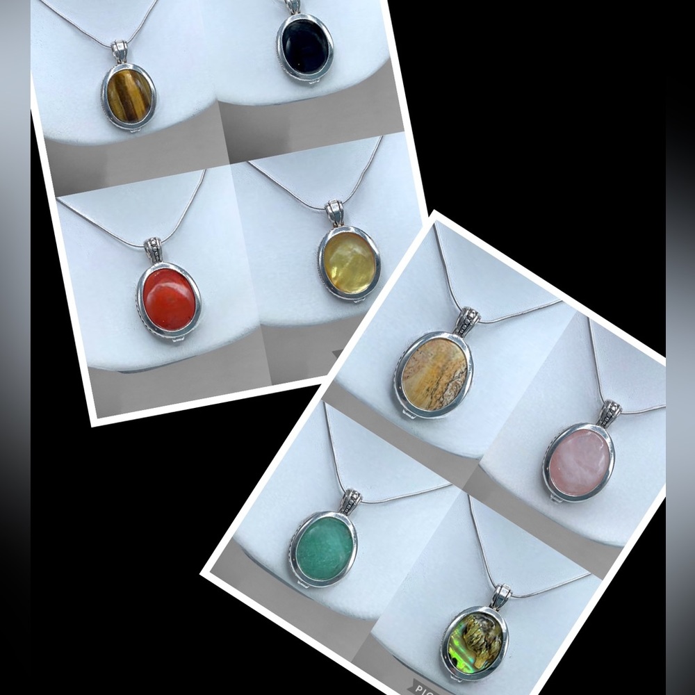 🌺Unique 8 in 1 Sterling Gemstone Necklace
